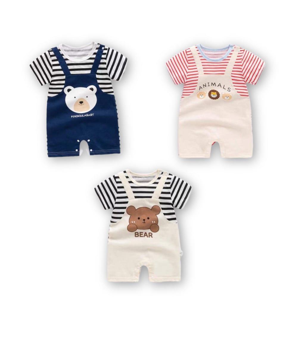3 PCS Baby Best Adjustable Romper