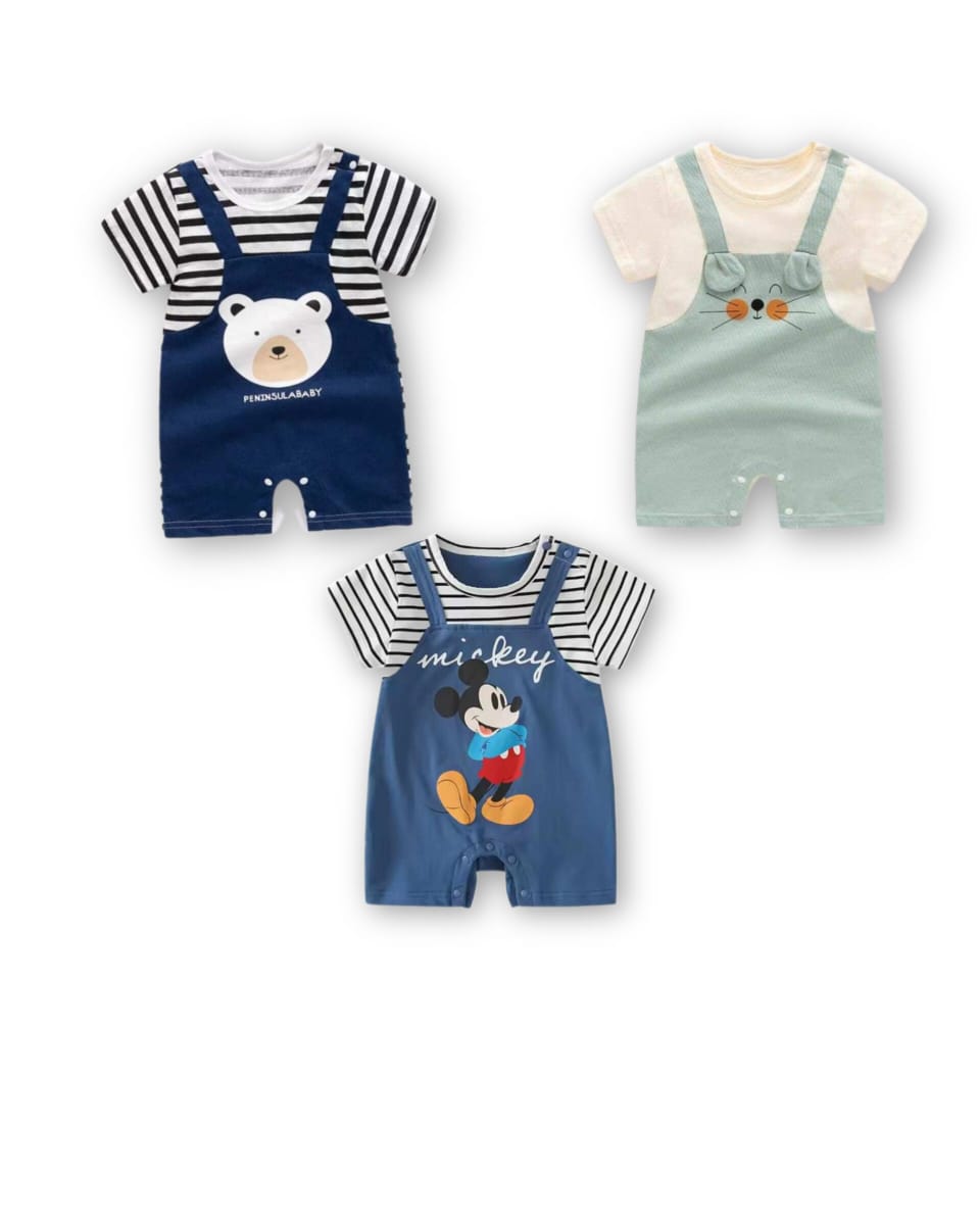 3 PCS Baby Best Adjustable Romper