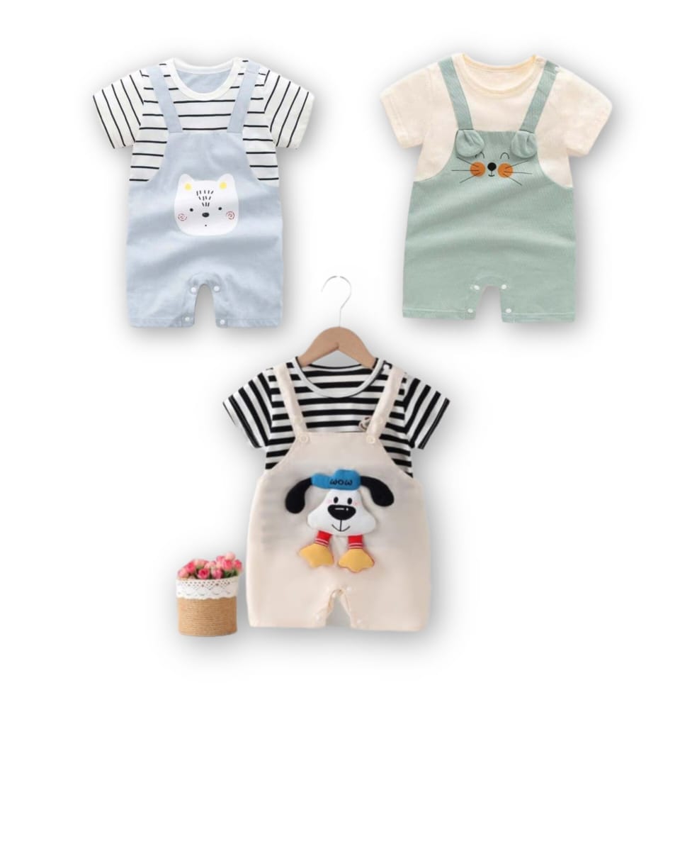 3 PCS Baby Best Adjustable Romper
