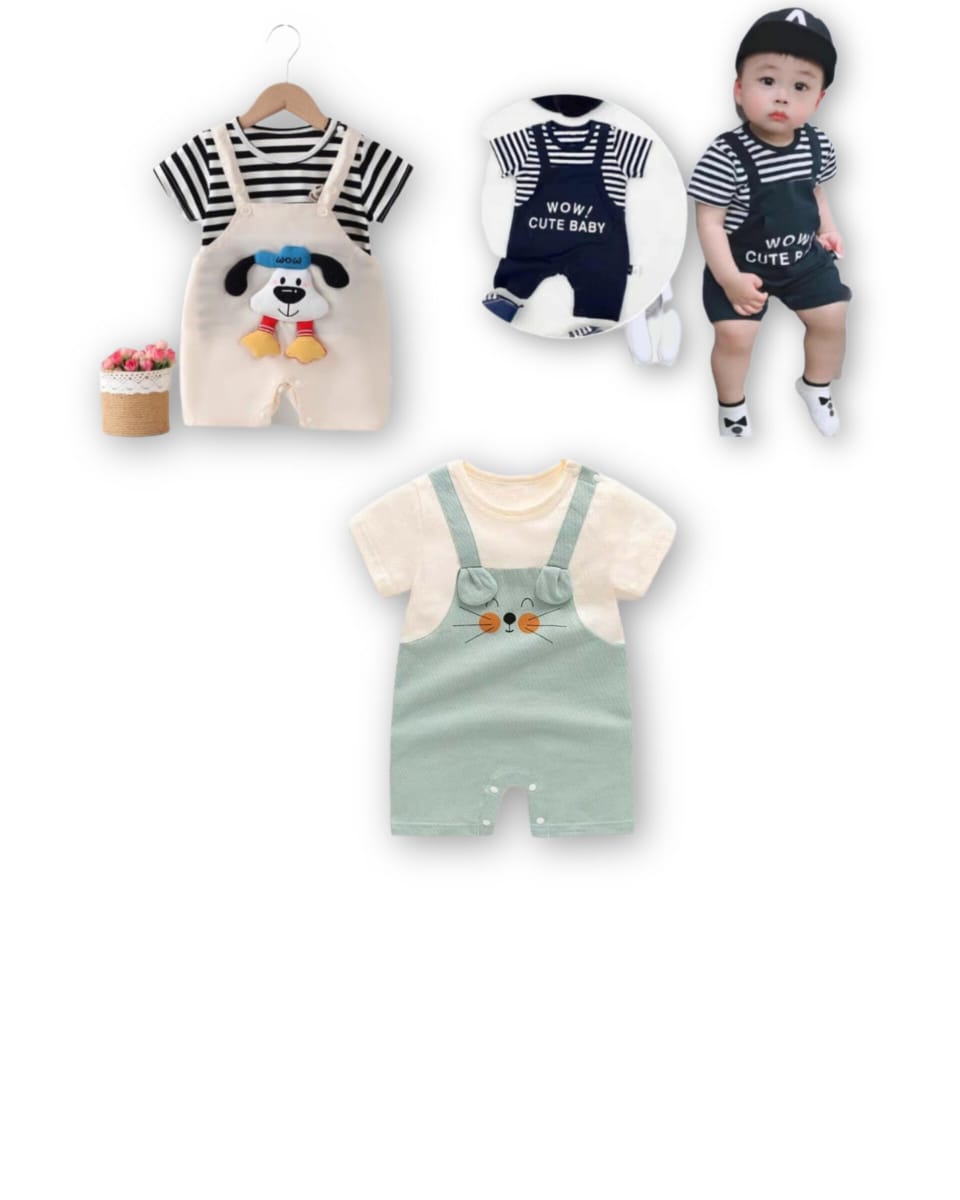 3 PCS Baby Best Adjustable Romper