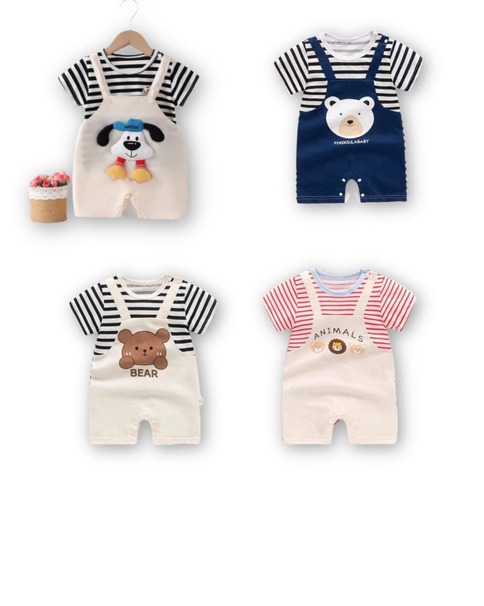 4 PCS Baby Best Adjustable Romper