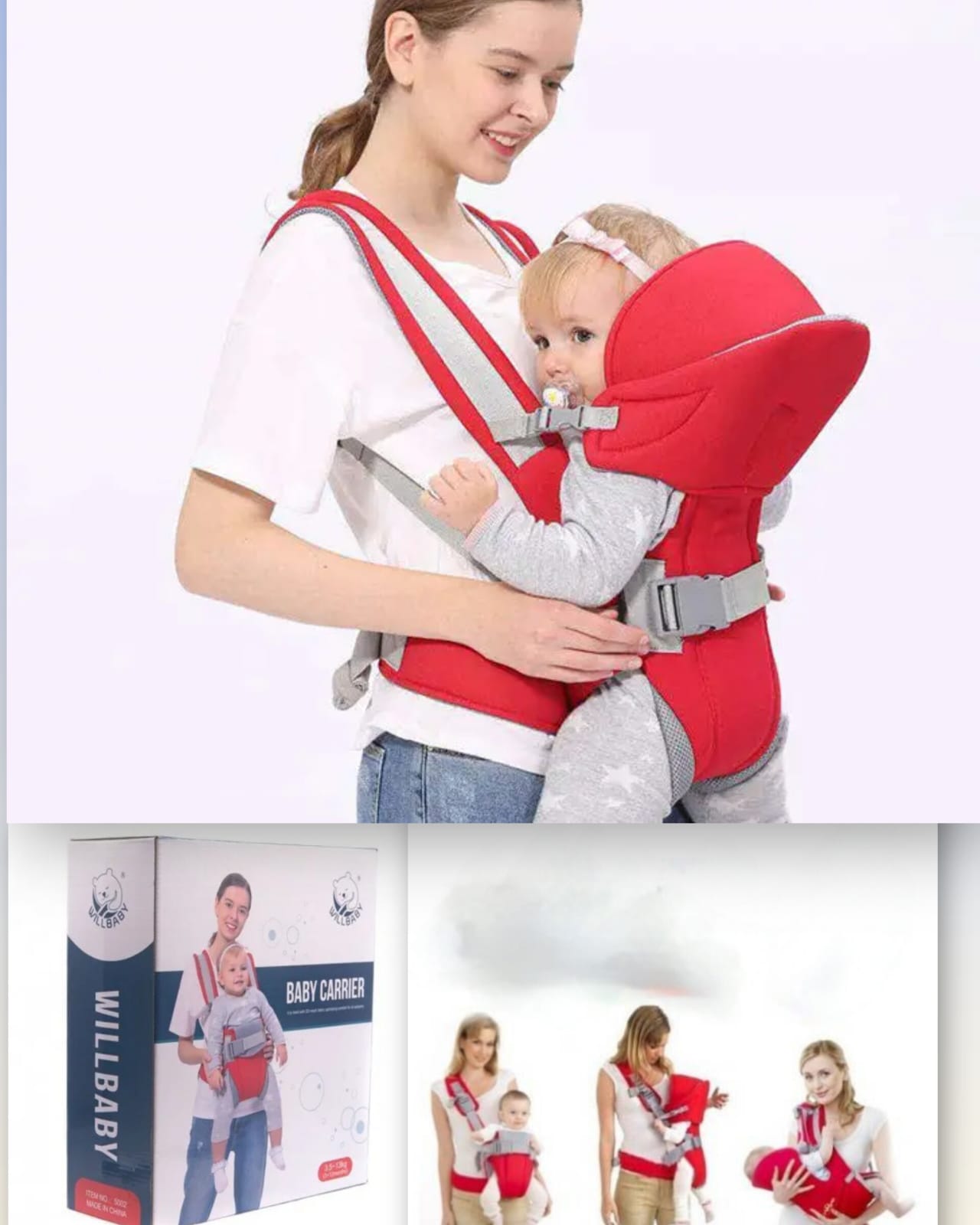 Willbaby Brand Baby Carrier for 2.5~25+ Kg and 2~36 months