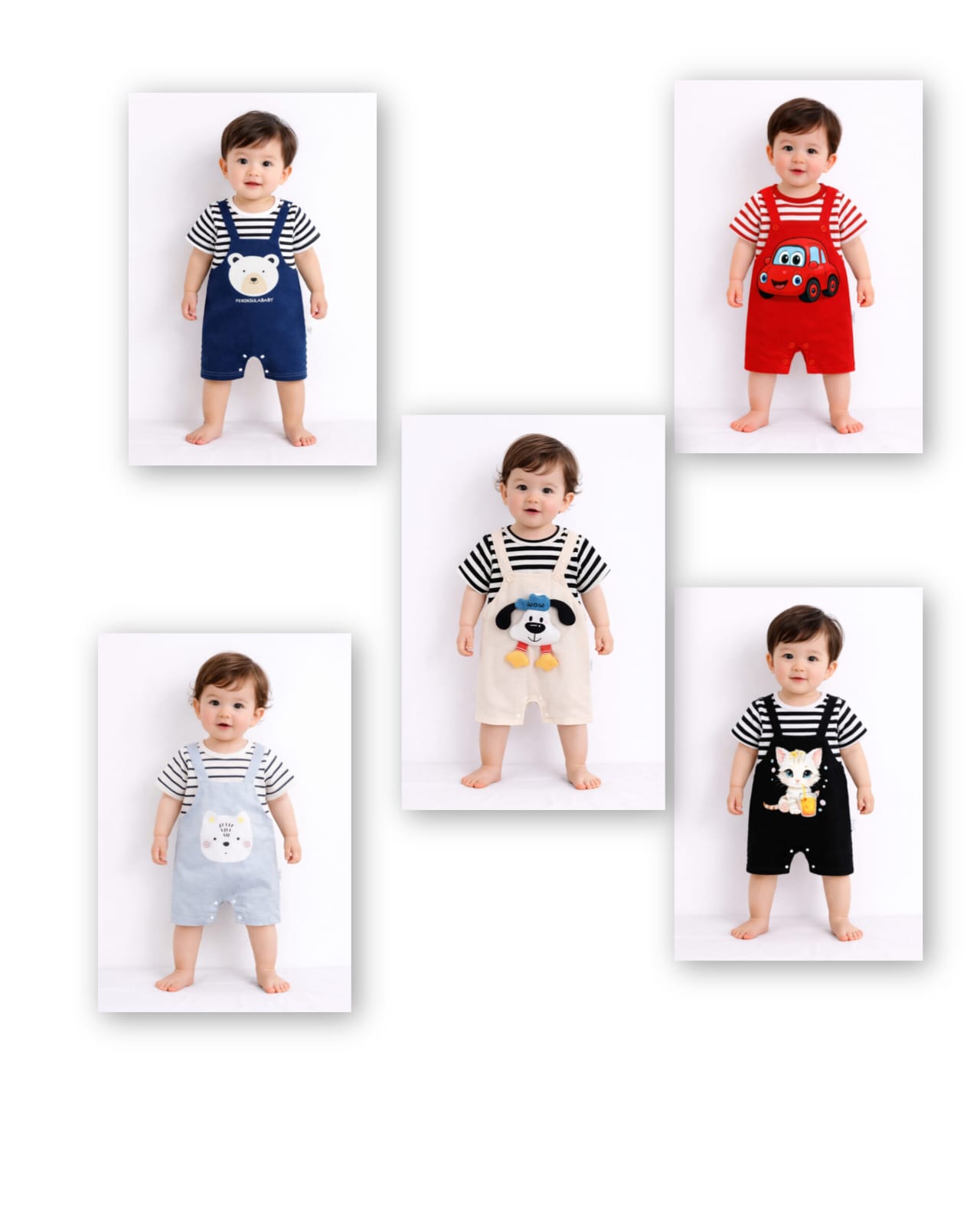 Baby Adjustable Romper 5 pcs combo