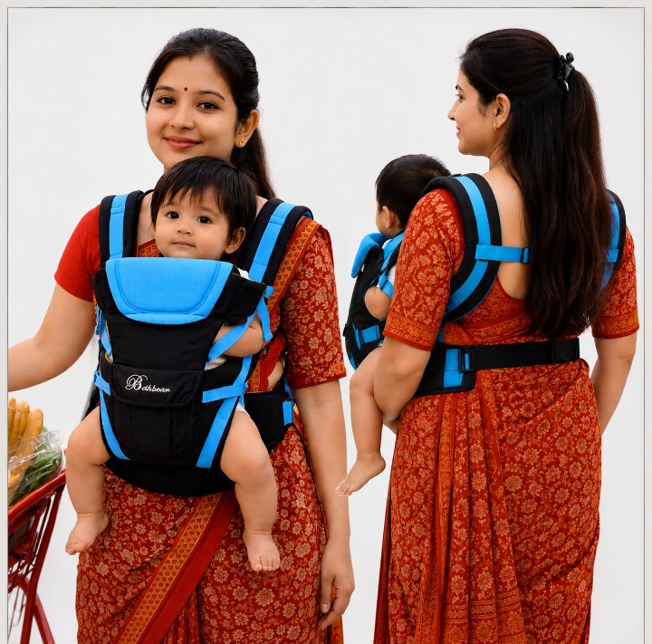 Beth Bear Baby carrier bag 4 in 1,(2-15 kg Capacity) black Blue